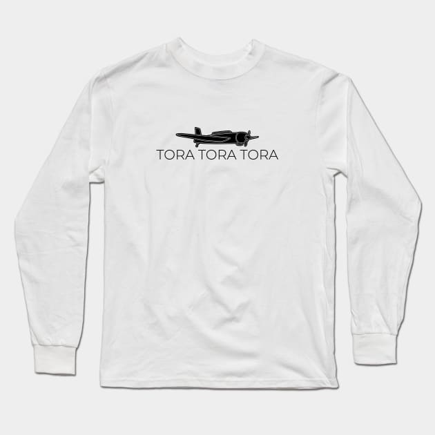 Tora Tora Bomber Plane World War II Long Sleeve T-Shirt by notami